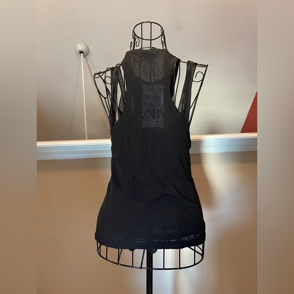 SemiSheer Zara Black Layered Top - Picture 2 of 3